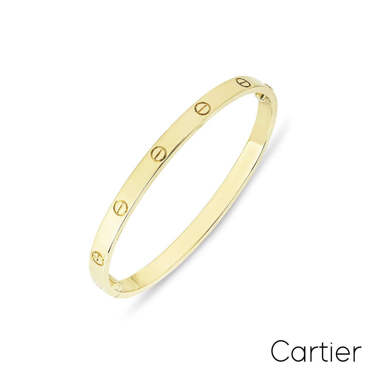 Cartier Yellow Gold Plain Medium Love Bracelet Size 21 B6081521